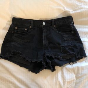 American Eagle Black Jean Shorts